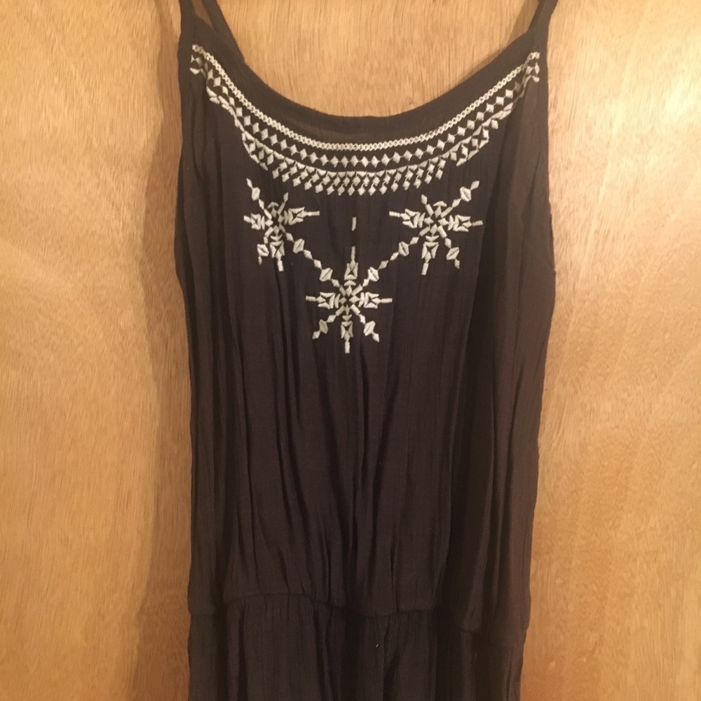 Strappy embroidered top